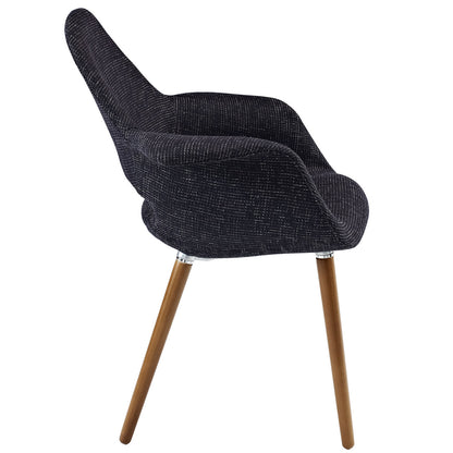 Taupe Dining Armchair Set of 2 in Black