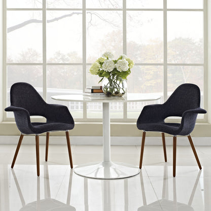Taupe Dining Armchair Set of 2 in Black