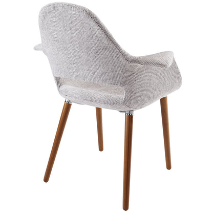 Taupe Dining Armchair Set of 4 in Light Gray