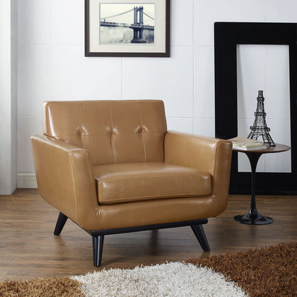 Engage Leather Armchair, Brown