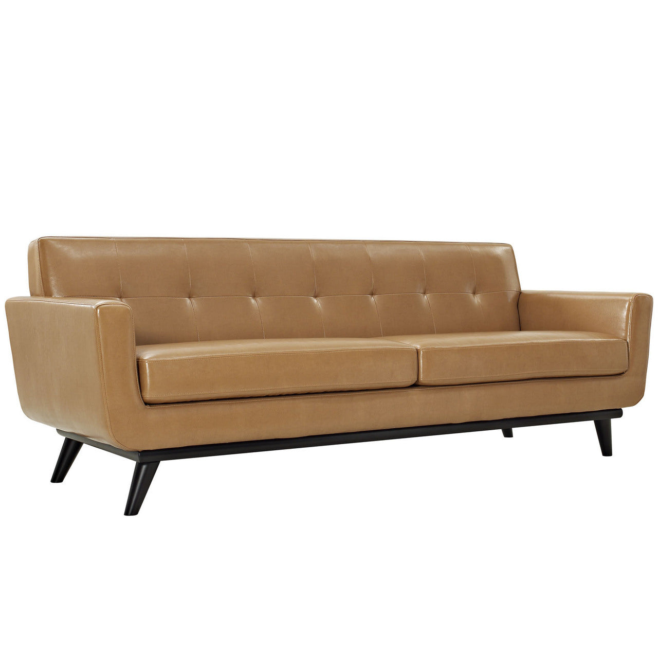 Engage Leather Sofa, Brown