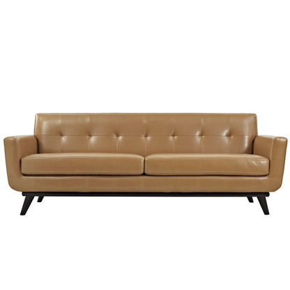 Engage Leather Sofa, Brown