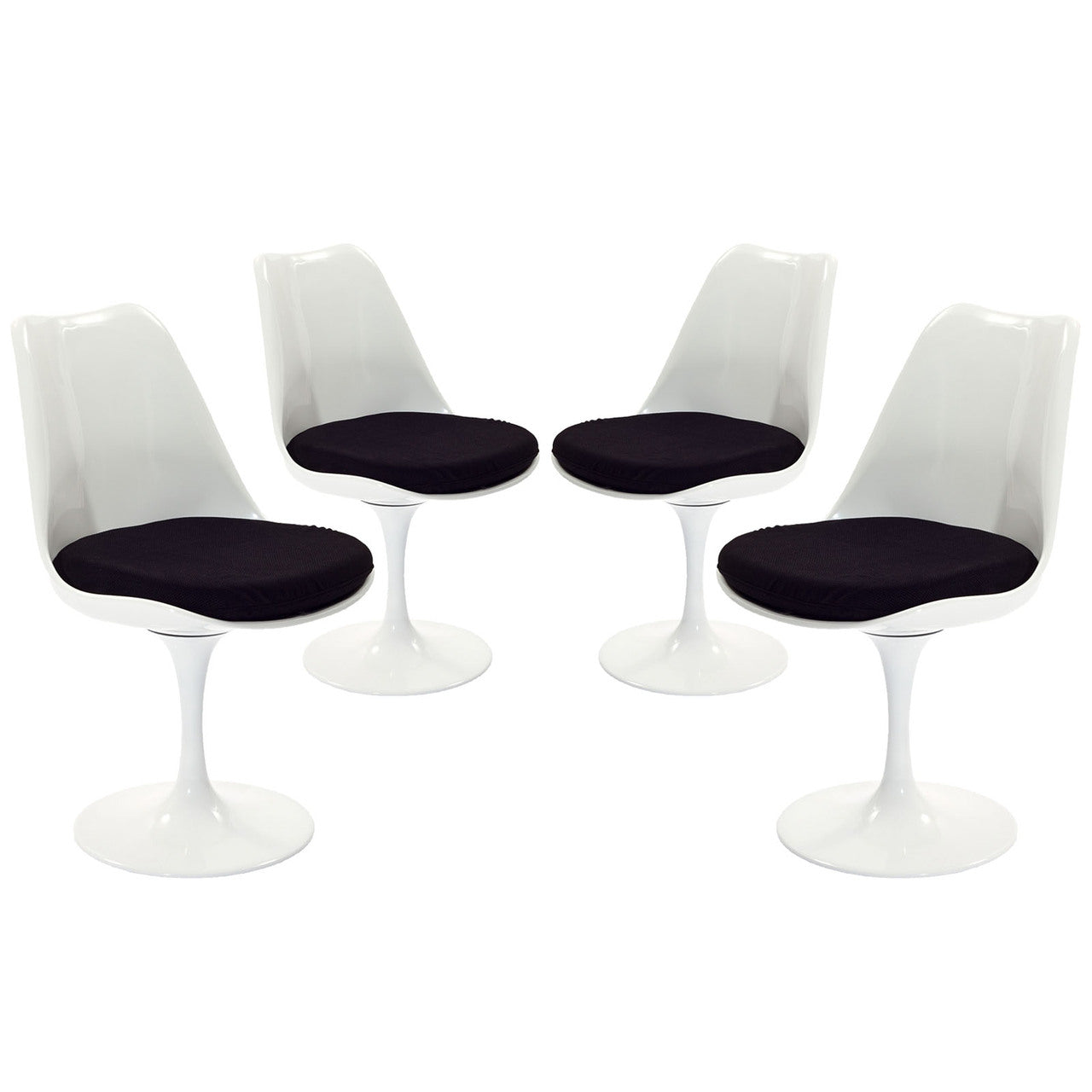Lippa Dining Side Chair Set of 4 in Black