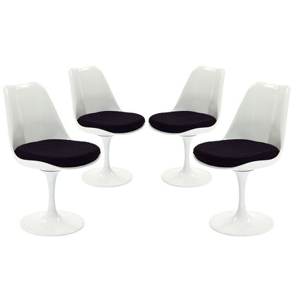 Lippa Dining Side Chair Set of 4 in Black