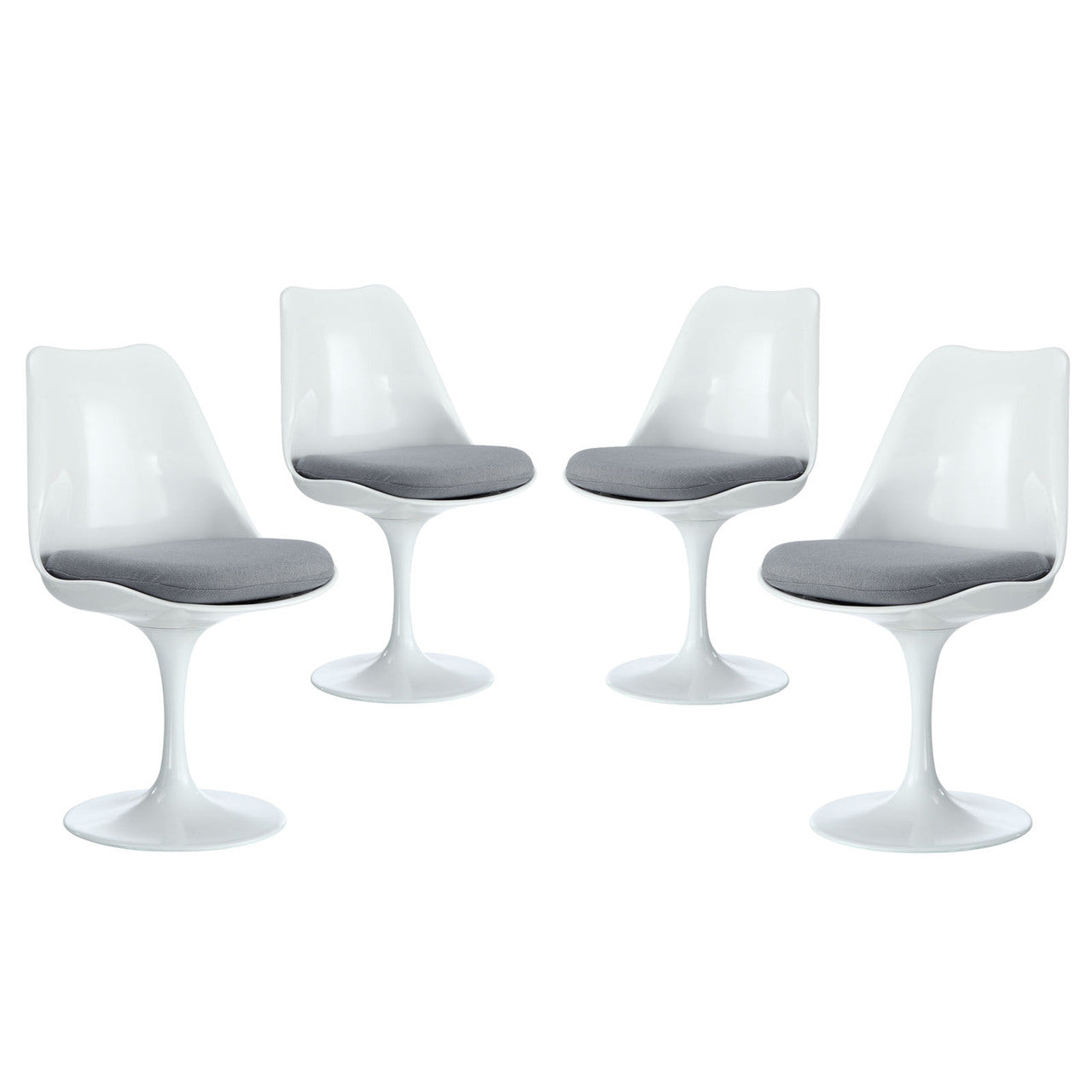 Lippa Dining Side Chair Set of 4 in Gray