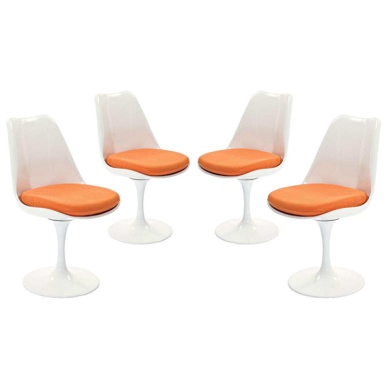 Lippa Dining Side Chair Set of 4 in Orange