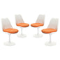 Lippa Dining Side Chair Set of 4 in Orange