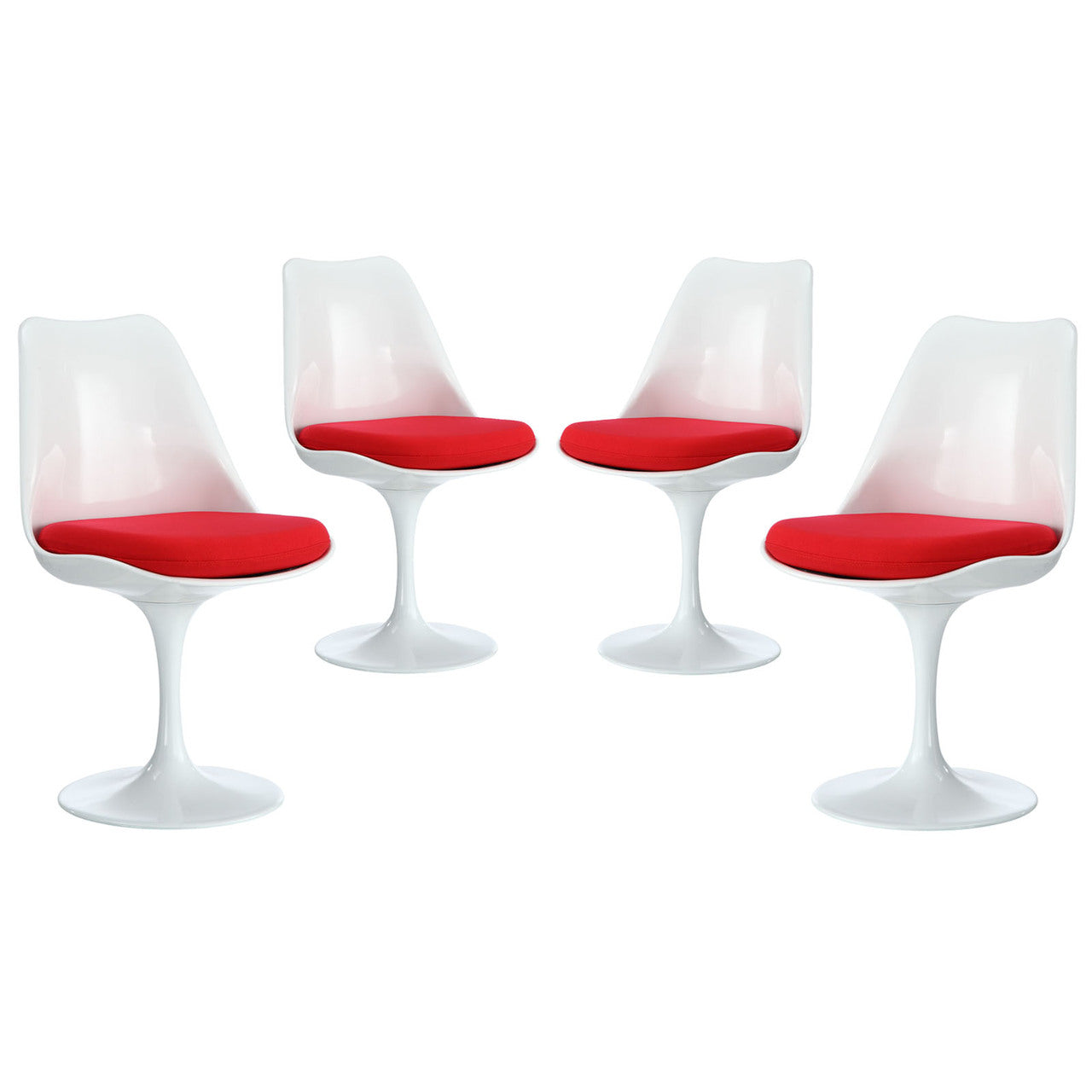 Lippa Dining Side Chair Set of 4 in Red