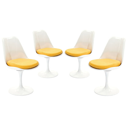 Lippa Dining Side Chair Set of 4 in Yellow