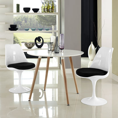 Lippa Dining Side Chair Set of 2, Black Plastic