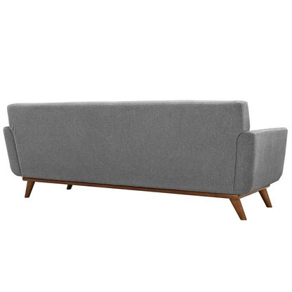 Engage Armchair and Sofa Set of 2, Grey Fabric