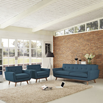 Engage Armchairs and Sofa Set of 3 in Azure