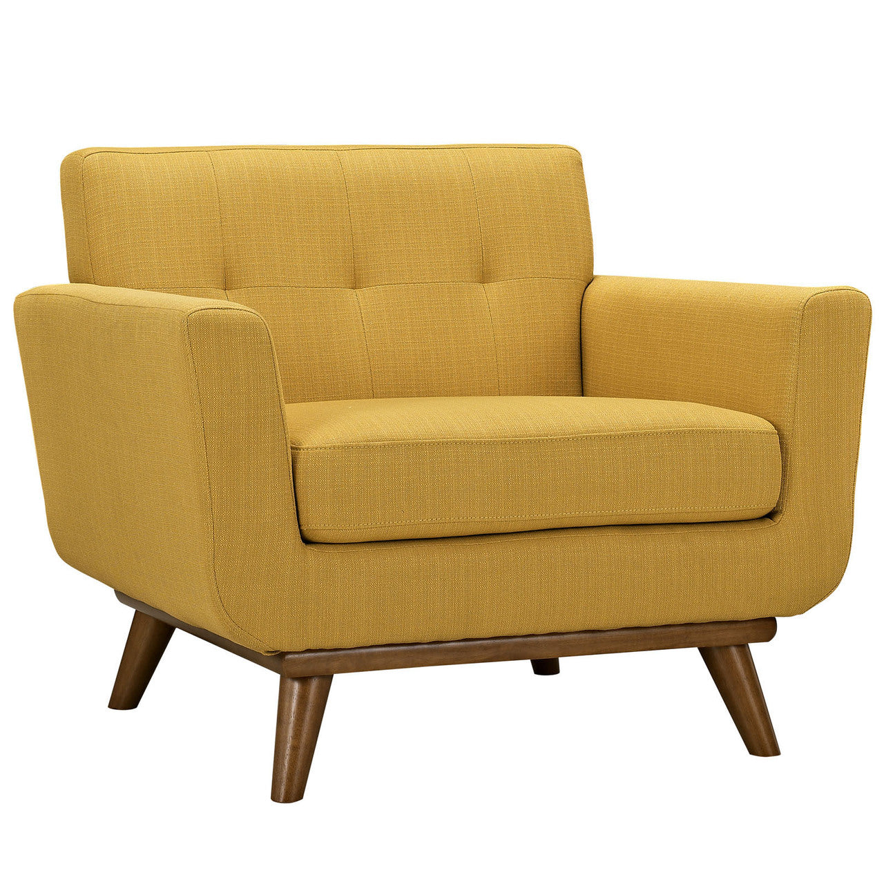 Engage Armchairs and Sofa Set of 3, Orange Fabric