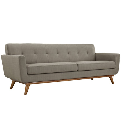 Engage Armchairs and Sofa Set of 3, Granite Grey Fabric