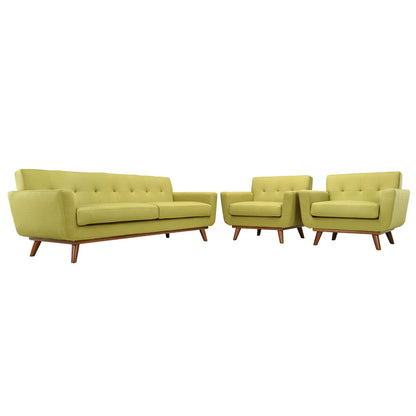 Engage Armchairs and Sofa Set of 3 in Wheatgrass