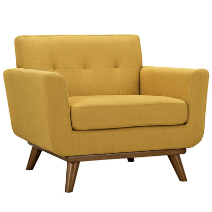 Engage Armchairs and Loveseat Set of 3, Orange Fabric