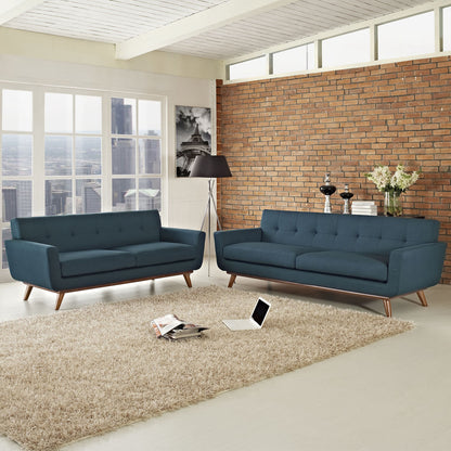 Engage Loveseat and Sofa Set of 2 in Azure