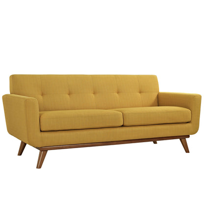 Engage Loveseat and Sofa Set of 2, Orange Fabric