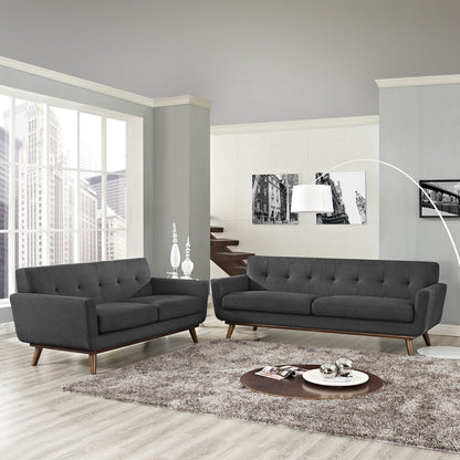 Engage Loveseat and Sofa Set of 2 in Gray