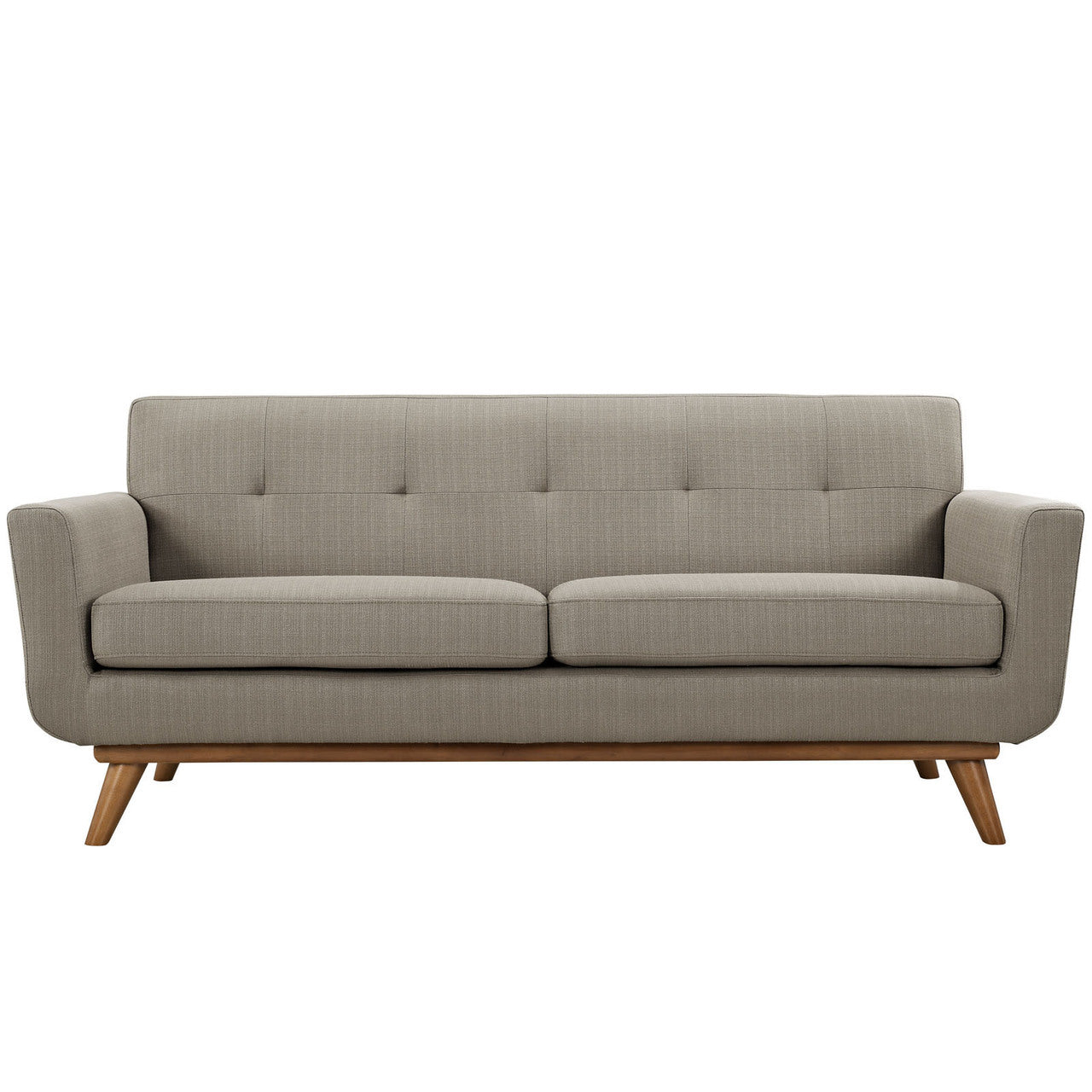 Engage Loveseat and Sofa Set of 2, Granite Grey Fabric
