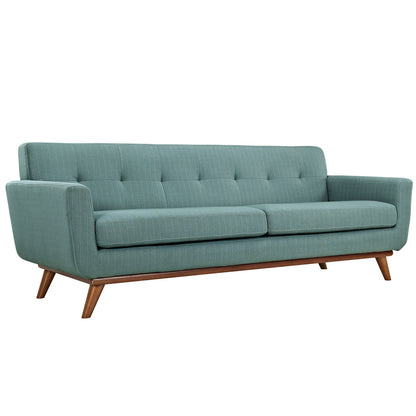 Engage Loveseat and Sofa Set of 2, Blue Fabric