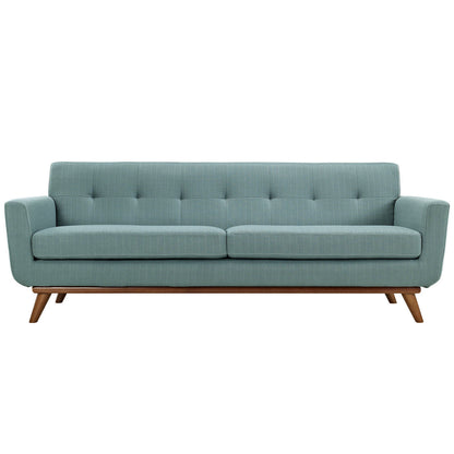 Engage Loveseat and Sofa Set of 2, Blue Fabric