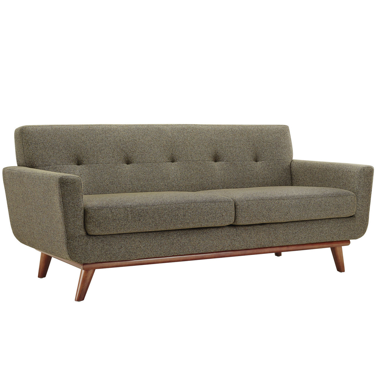 Engage Loveseat and Sofa Set of 2, Oatmeal Beige Fabric