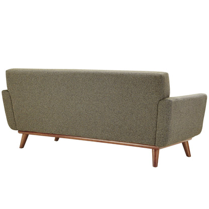 Engage Loveseat and Sofa Set of 2, Oatmeal Beige Fabric