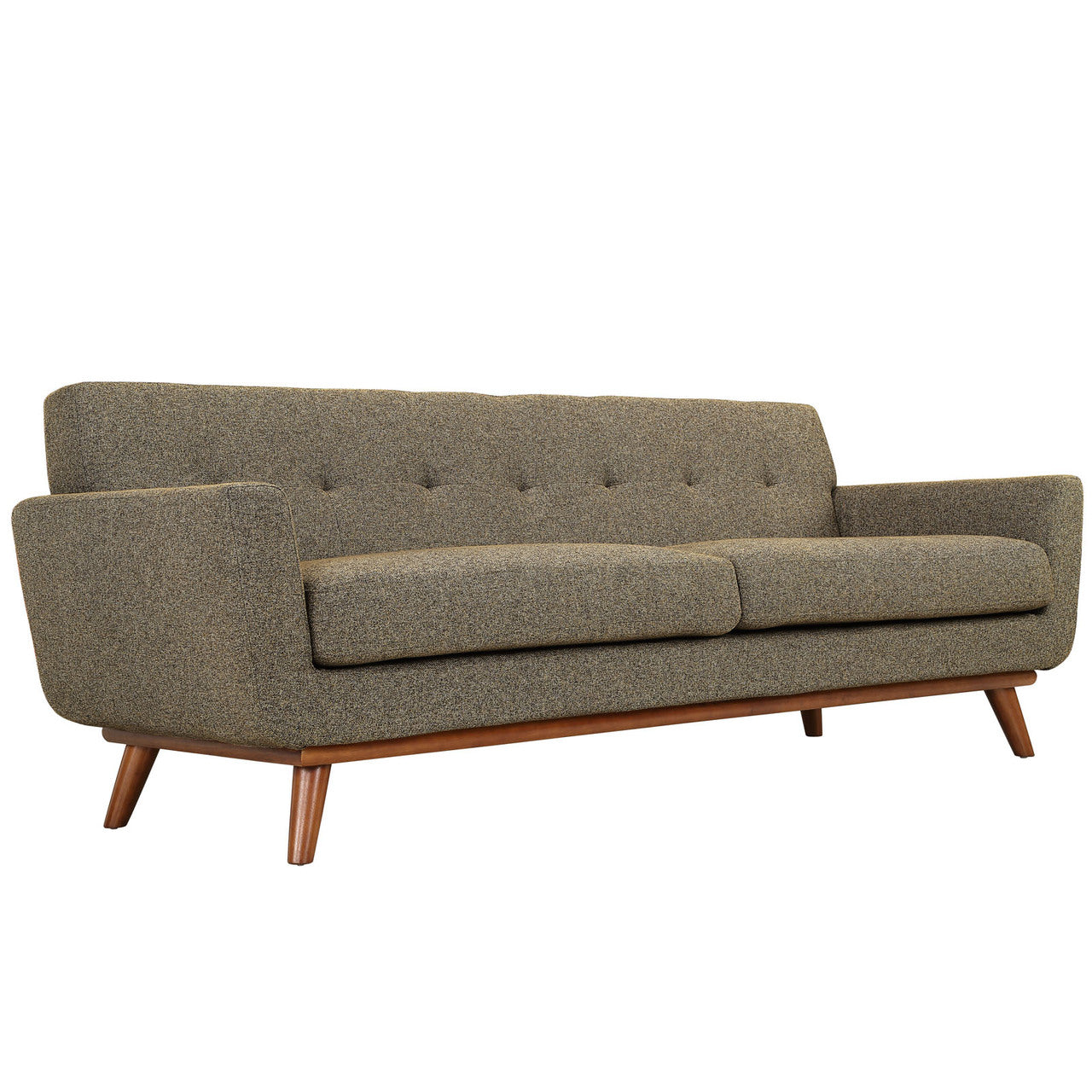 Engage Loveseat and Sofa Set of 2, Oatmeal Beige Fabric