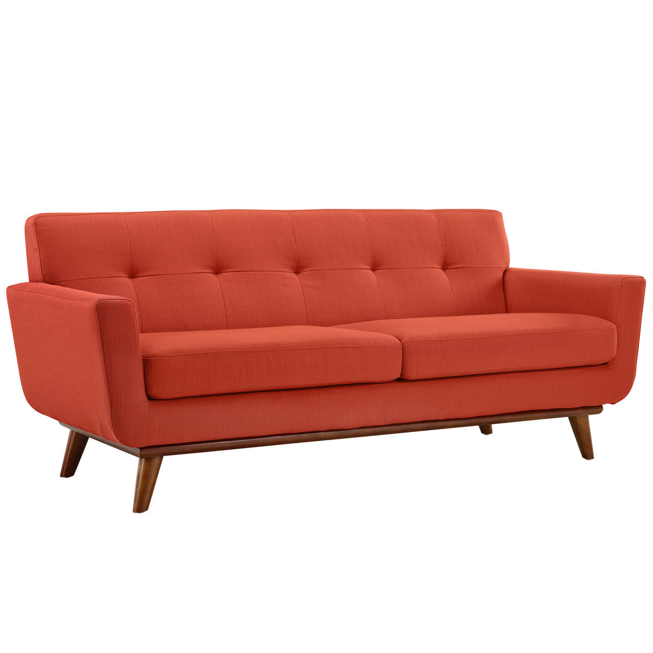 Engage Sofa Loveseat and Armchair Set of 3, Red Fabric