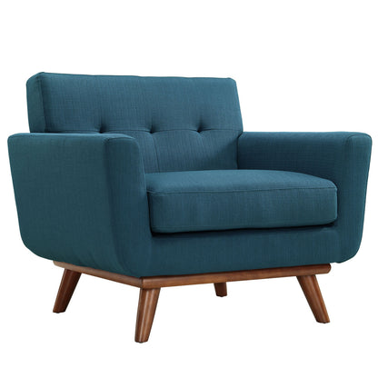 Engage Sofa Loveseat and Armchair Set of 3 in Azure