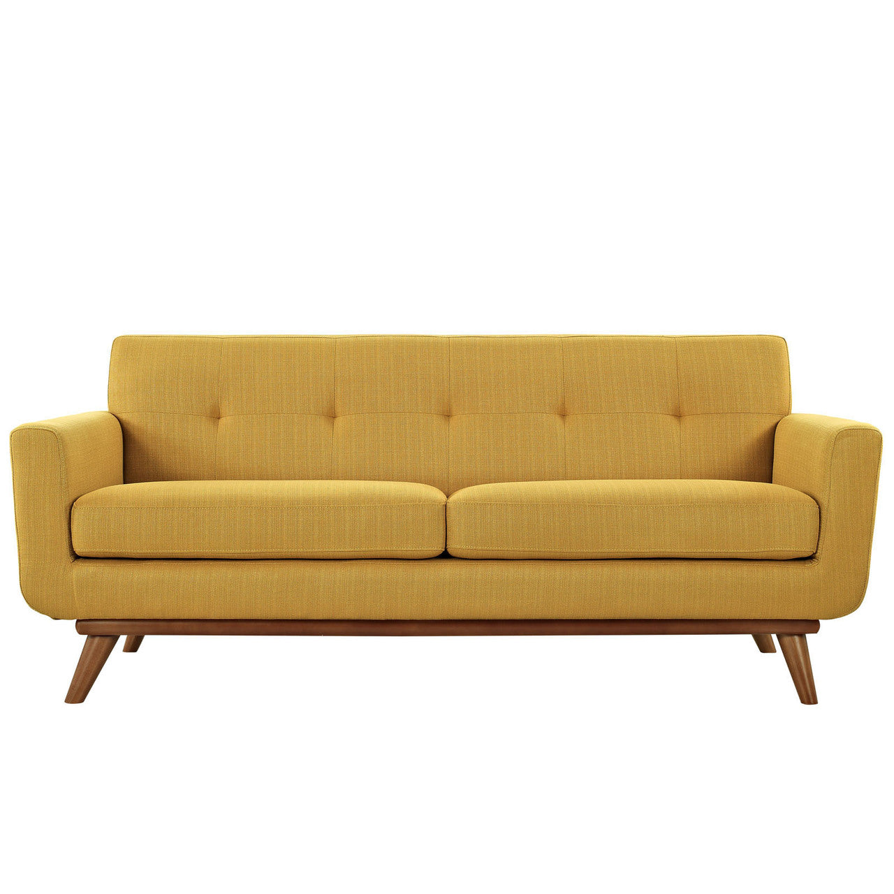 Engage Sofa Loveseat and Armchair Set of 3, Orange Fabric