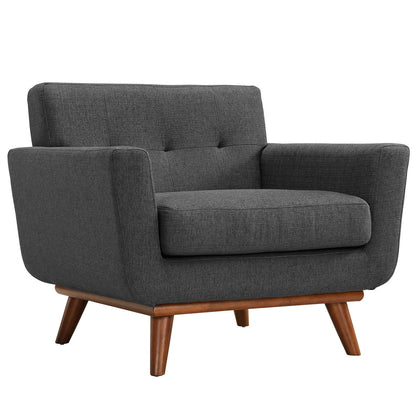 Engage Sofa Loveseat and Armchair Set of 3 in Gray