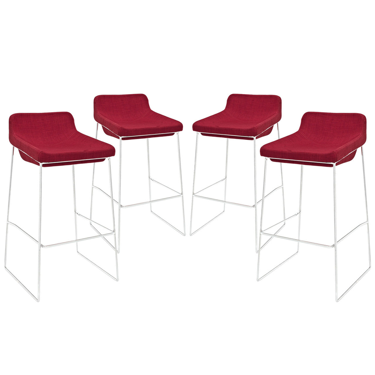 Garner Bar Stool Set of 4 in Red