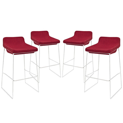 Garner Bar Stool Set of 4 in Red