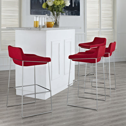 Garner Bar Stool Set of 4 in Red