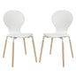 Path Dining Chair Set of 2 in White