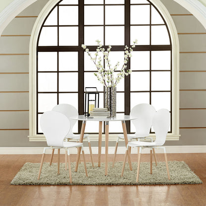 Path Dining Chair Set of 4 in White