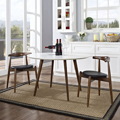 Stalwart Dining Side Chairs Set of 2 in Dark Walnut Black
