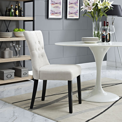 Silhouette Dining Side Chair, Beige Fabric