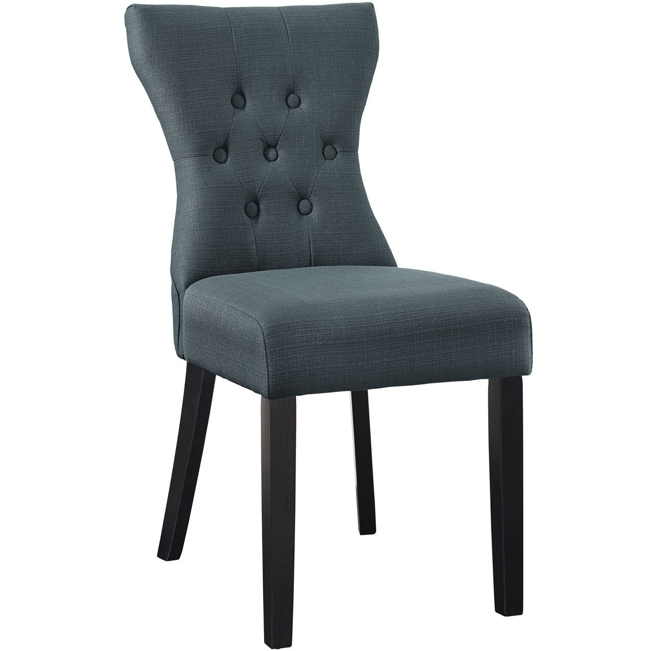 Silhouette Dining Side Chair, Grey Fabric