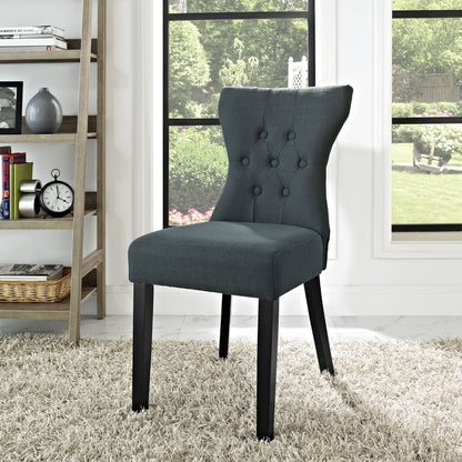 Silhouette Dining Side Chair, Grey Fabric