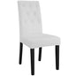 Confer Dining Vinyl Side Chair, White Faux Leather