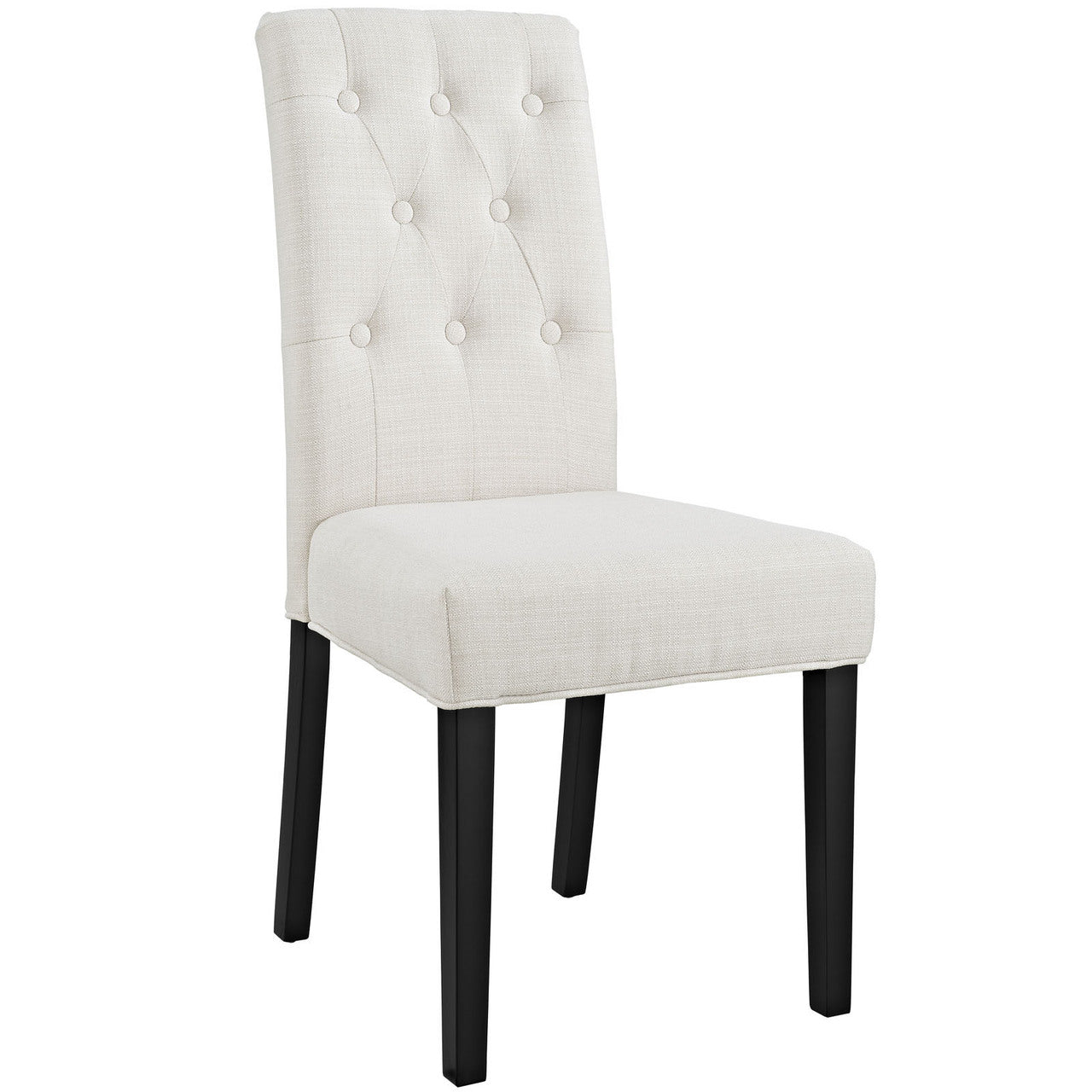 Confer Dining Fabric Side Chair, Beige Fabric