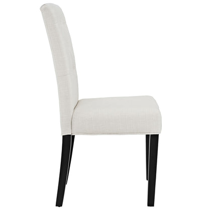 Confer Dining Fabric Side Chair, Beige Fabric