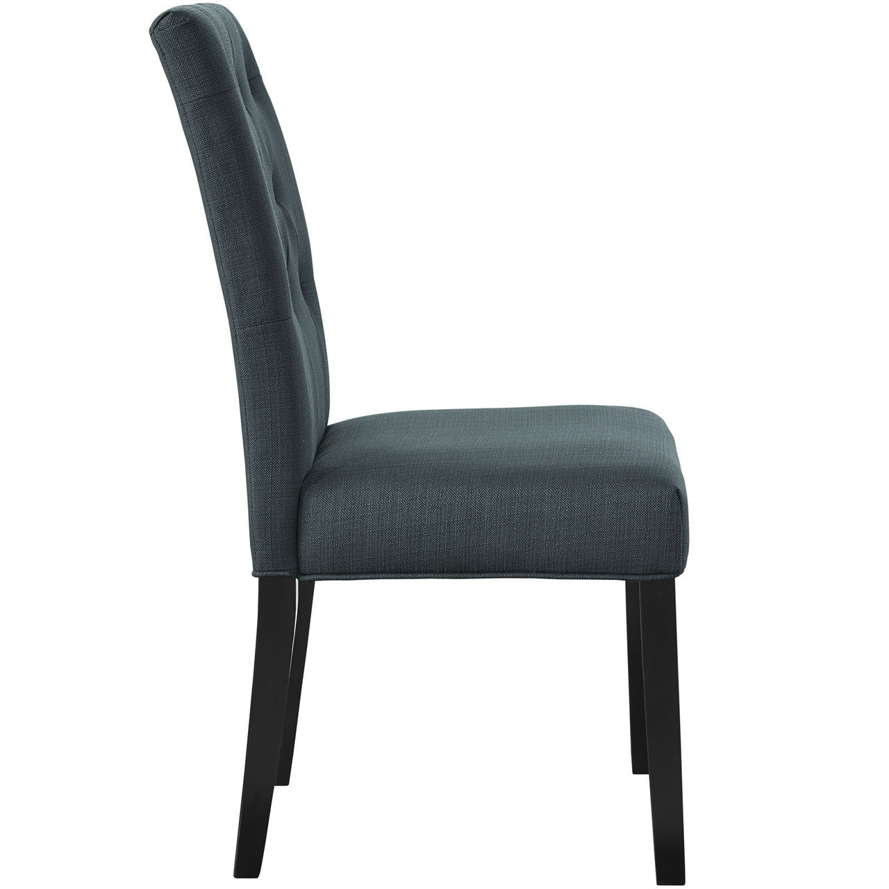 Confer Dining Fabric Side Chair, Grey Fabric