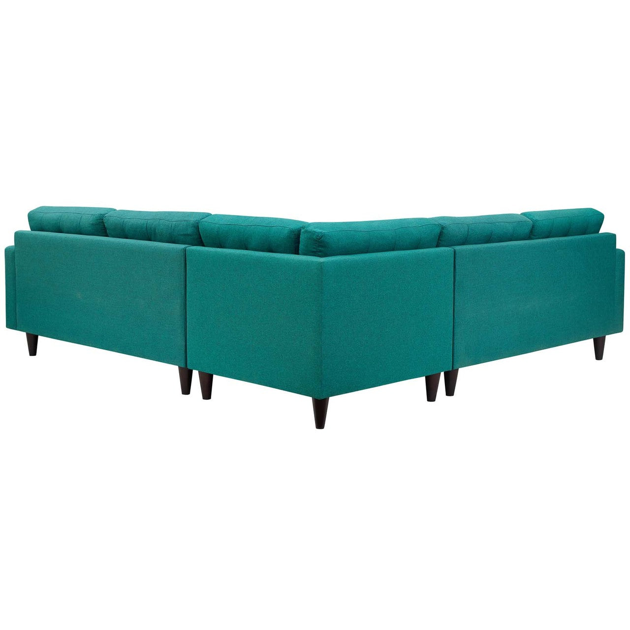 Empress 3 Piece Upholstered Fabric Sectional Sofa Set, Fabric, Aqua Blue 13260