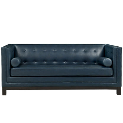 Imperial Sofa, Blue Leather