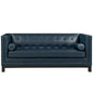 Imperial Sofa, Blue Leather