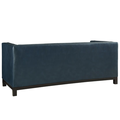 Imperial Sofa, Blue Leather